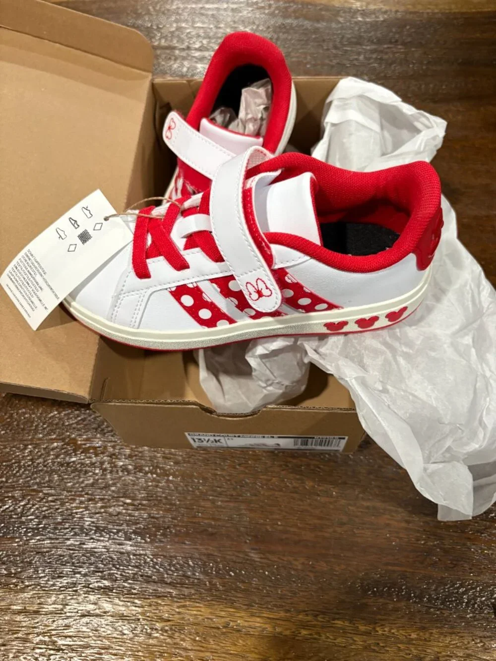 Adidas Disney Grand Court Minnie EL K Tennis Shoes Sneakers US 13.5K 13.5 NEW